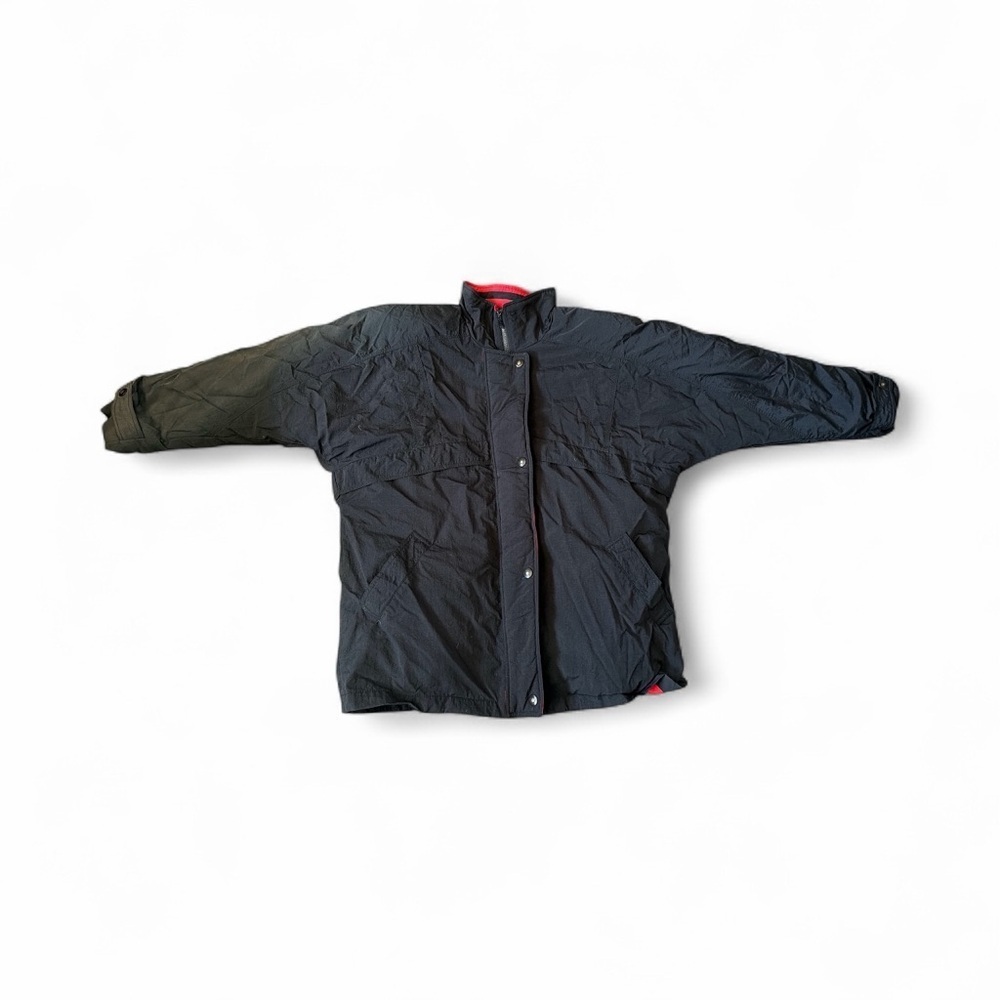 Vintage London Fog Glacial Fog Ski Jacket M Black Red 80s 90s Retro Liner Wear